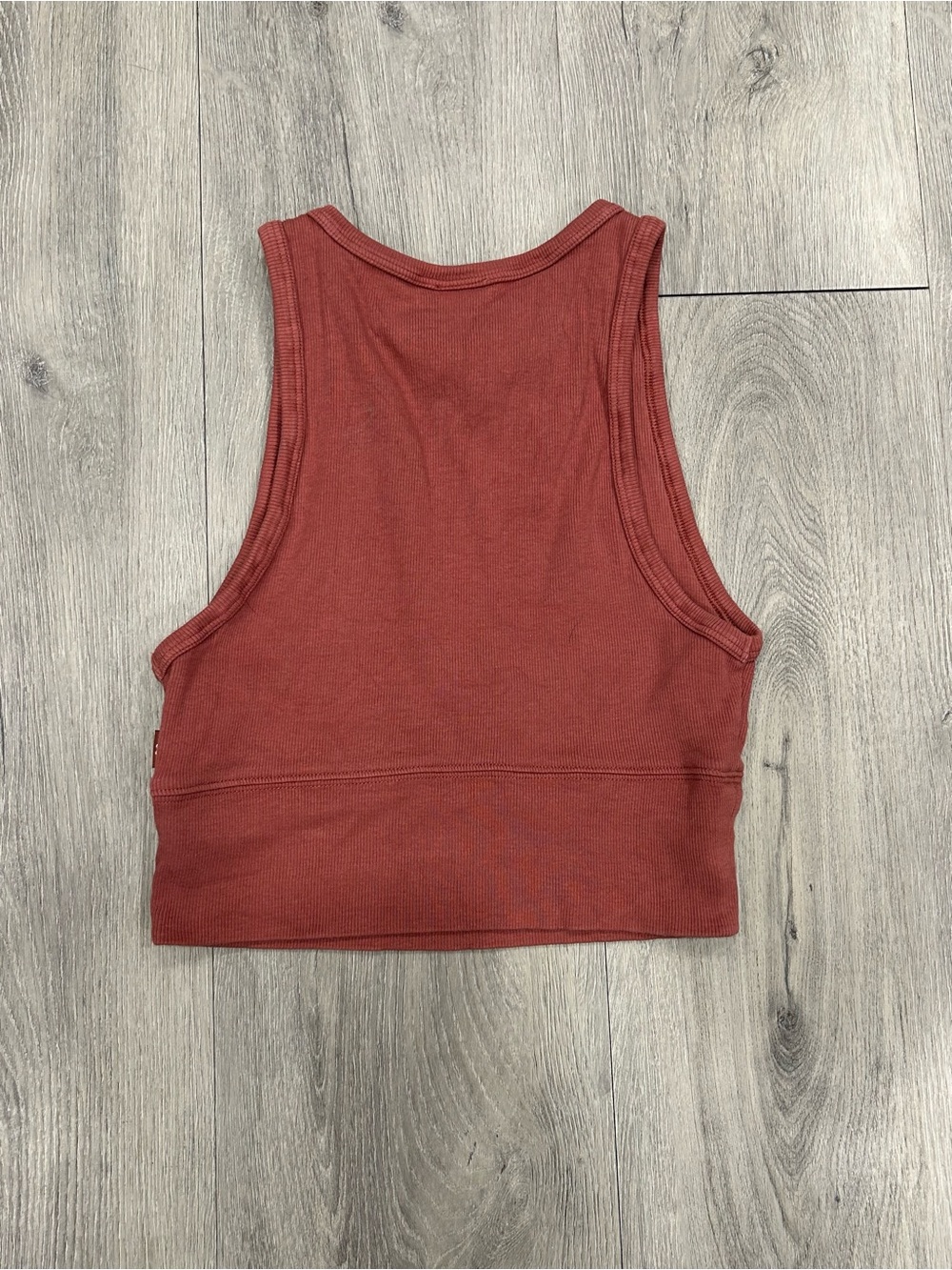 Aritzia Rust-Red Cropped Tank - Picture 2 of 3
